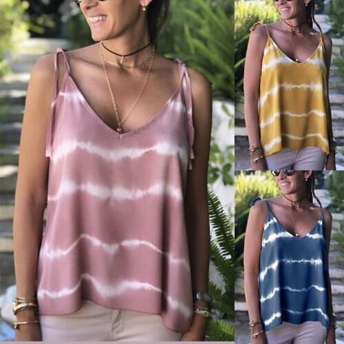 2020 Tank Top Women Casual Loose Comfortable Summer Camisoles Sleeveless V Neck Spaghetti Strap Boho Beach Sexy Vest Tops