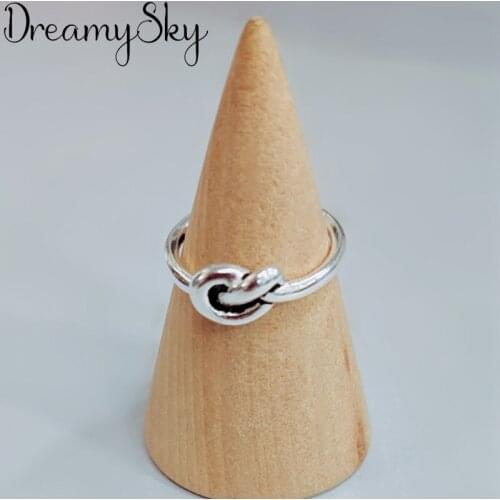 Punk Silver Color Bow Finger Rings For Women Antique Ring Christmas Gifts Jewelry