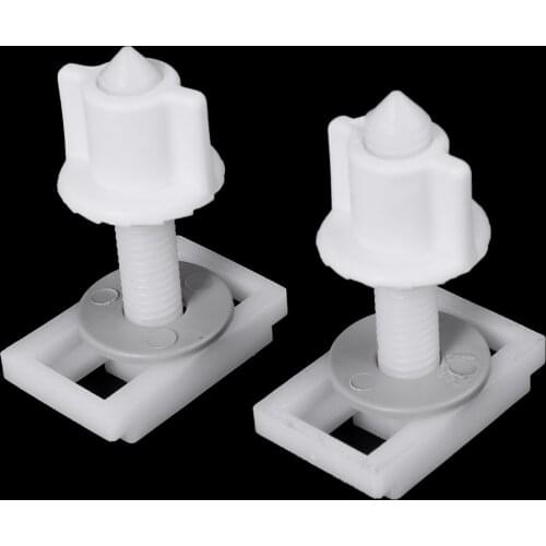 1Pair Plastic Seat Hinge Bolts Replacement Screws Fixing Fitting Kit Repair Tool Toilet Hinges Repair Screws 6.4 x 0.9cm