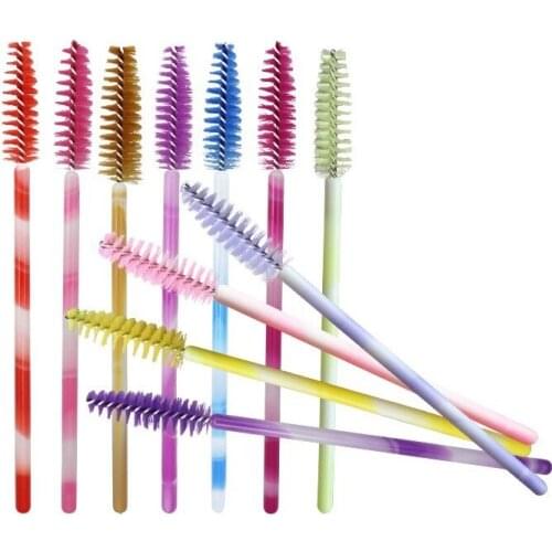 100 Pcs Disposable Mascara Wands Eyelash Brush Multicolor optional