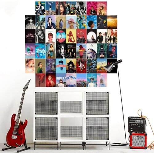 50Pcs Popular Band Famous Singer Album Aesthetic Picture for Wall Chic Collage Print Kits Room Decor Girl Modern Wall Art Print