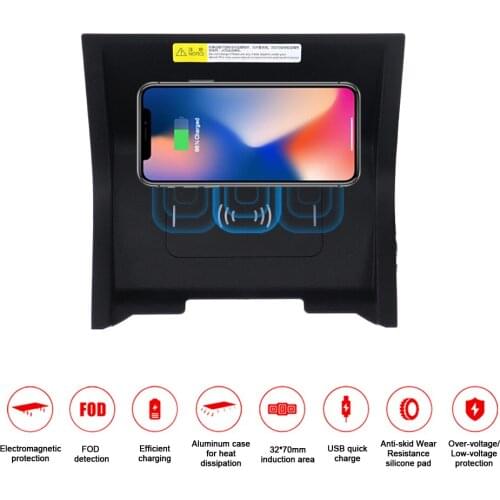 Aotsr Wireless Car Charger For Range Rover Velar 2017-2018 Intelligent Infrared Fast Wireless Sensitive Charging Phone Holder