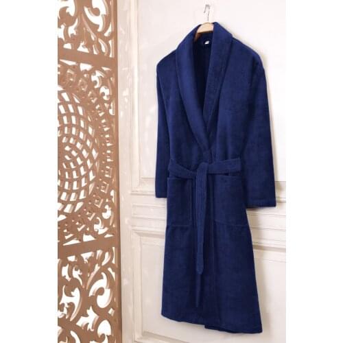 Mayer Velvet Robe Navy Blue