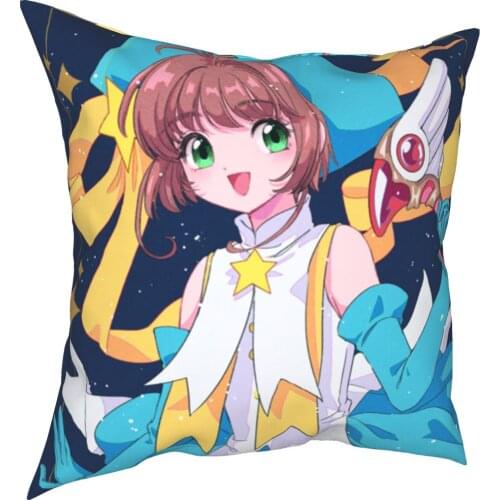 Cardcaptor Sakura Midnight Lady Pillow Cover Home Decor Card Captor Cushions Throw Pillow for Car Double-sided Printing Unique