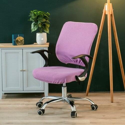 Office Computer Chair Covers Stretch Spandex Rotating Arm Seat Cover Dust-proof Universal Solid Color Backrest Cover+Seat Cover