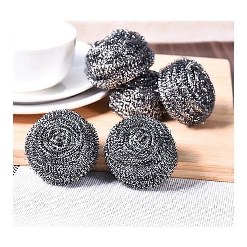 Stainless Steel Cleaning Ball Brushes Household Cleaning Products Dishwashing Sponges with Wire Kitchen Tools Cleaning Brush
