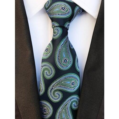 8CM Designer Mens Formal Tie Luxury Woven Paisley Necktie for Wedding Banquet