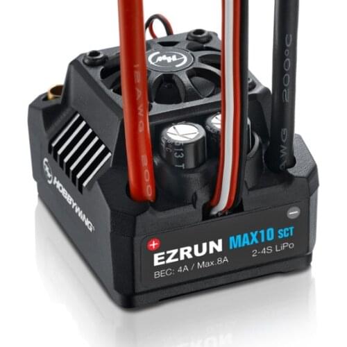 Hobbywing EZRUN Max10 120A ESC Waterproof Brushless ESC 1/10 SCT RC Hobby Truck MAX10-SCT 120A