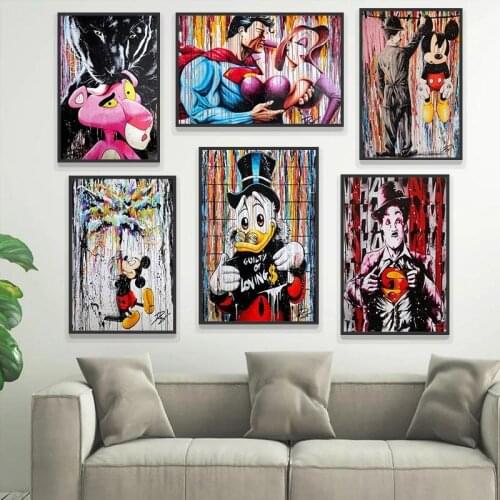 Full Square/Round Drill Graffiti Disney Mickey Donald Duck 5D DIY Diamond Painting Embroidery Cross Stitch Kits Home Decor Gift