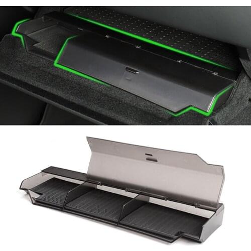 Center Console Storage Box Armrest Box Organizer Double Storey Non-Slip Glove Box for Tesla Model X 2017 2018 2019 2020