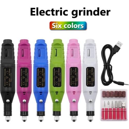 100-240V USB Electric Nail Drill Machine Nail Art Polish Grinding Manicure Tool Dead skin Remover Pedicure Nail Machine