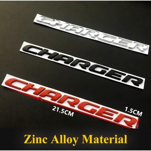 3D Metal Car Sticker Charger letter Emblem Decal Badge Car styling for Dodge Charger SRT8 SRT4 Dart Durango car Accessories