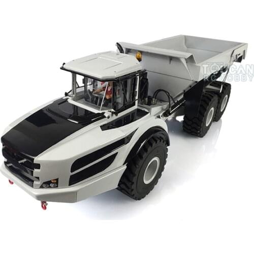 1/14 Scale Metal Hydraulic lifting Articulated RC Truck Painted White TH18406-SMT5