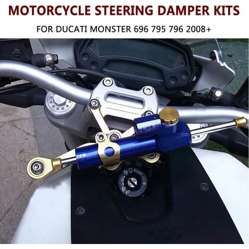 Motorcycle Modified For Ducati Monster 696 2008-up Steering Damper Stabilizer Mounting Bracket Support Kits