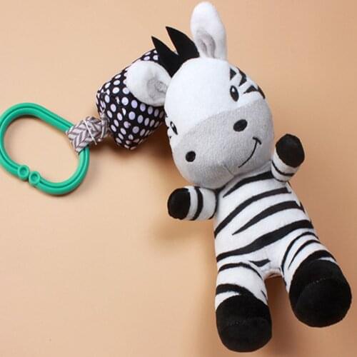 Cartoon Zebra Infant Mobile Cloth Toy Baby Trolley Bed Rattles Wind Chimes Bebe Crib Bed Hanging Doll Pacify Toy Baby Toys