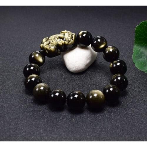 Natural 7A top brand gold obsidian beads bracelets for women men bracelet for women bracelets christmas bracelet