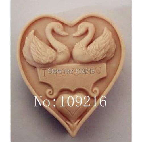 Wholesale!!!1pcs Lovely Mandarin Duck (ZX901) Silicone Handmade Soap Mold Crafts DIY Mold