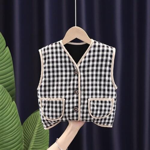 0-5 Years Boy Girl Clothing 2021 Spring Autumn New Fashion Warm Solid Cartoon Sleeves Babies Kids Children Outerwear Coat Vest