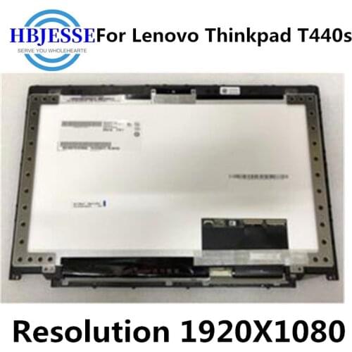 Original with frame For Lenovo Thinkpad T440s B140HAN01.2 FRU 04X0436 14"FHD 1920X1080 LED LCD Touch Screen Assembly With Bezel