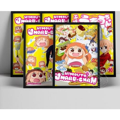 Himouto Umaru Chan Poster, Japanese Anime Wall Art, Japan Comic Character Art Prints, Funny Cartoon Wall Picture, Bedroom Decor