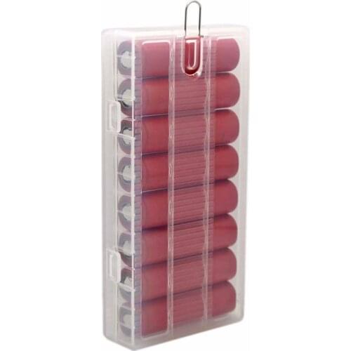 Transparent 18650 Battery Holder Case Hard Plastic Storage Battery Box Cover For 8PCS batteries Easy To Carry dropshipping