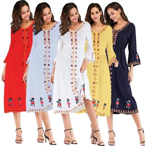 Summer Dresses With Sleeves S4LIU China