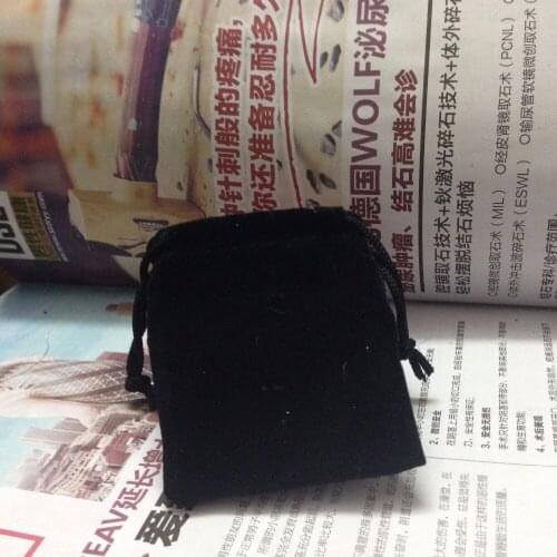SPECIAL SALE(15pcs/lot)7*9cm black velvet jewelry pouch gift pouch bag drawstring bag for jewelry earing ring watch pouch 1