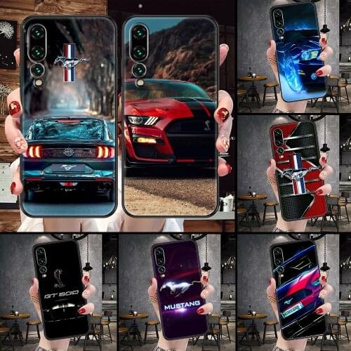 Sport car Mustang Phone Case For Huawei P Mate P10 P20 P30 P40 10 20 Smart Z Pro Lite black soft hoesjes art waterproof trend