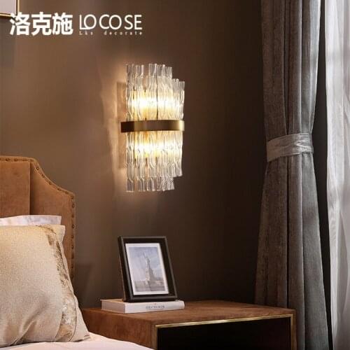 Nordice led wall light iron corridor dining room living room luminaria de parede espelho