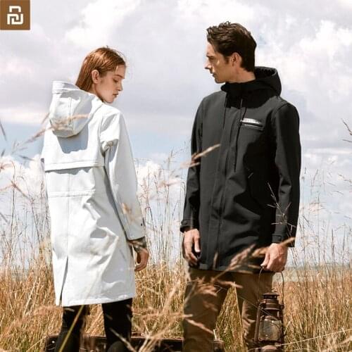 Youpin PELLIOT Business medium long warm soft shell jacket Warmlock Thermostat technology windproof waterproof for couple