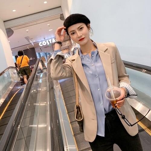 Elegant Split Sleeve Women casual thin blazers mujer loose oversize Jackets plus size Female Coat 2019 Ladies Outerwear S0033