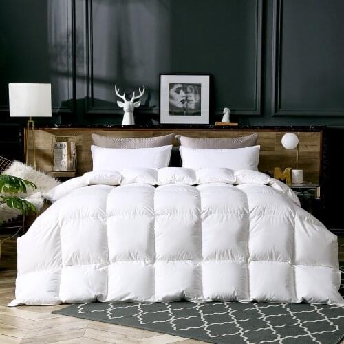 1.4~4.8kg goose down duvet comforter blanket for winter white 100%cotton cover quilt Supper King Queen Twin Russian Family Size
