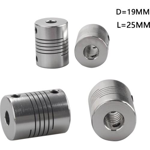 1pc Motor Jaw Shaft Coupler 5mm To 8mm Aluminium Alloy Flexible Coupling OD 19x25mm 6/8/10mm