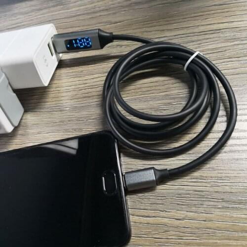 2021 New QC 3.0 Micro USB Fast Charging Data Sync Cable With Voltage Current LED Display