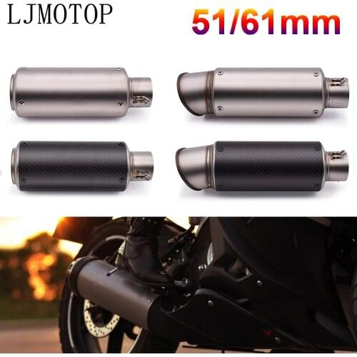 For Kawasaki Z750 ZX6 9R R400 ZZR600 VERSYS 1000 51-60mm motorcycle pipe exhaust with DB killer Motorcycle Exhaust Pipe Muffler