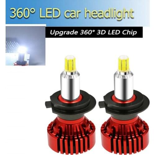 360 Degree Angle H7 LED Headlight Bulbs CSP Chips 6000K H4 Hi-lo LED H11 H8 HB3 HB4 Integrated Driver Auto Fog Light Car Light