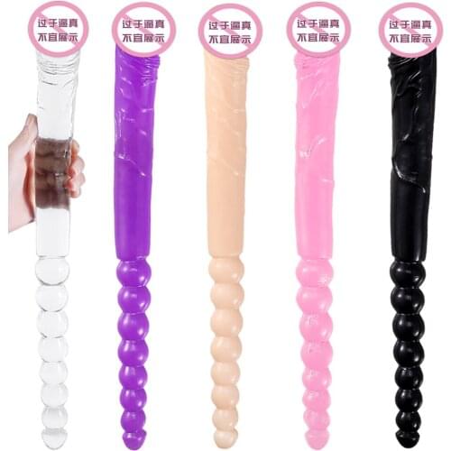47cm Super Long Double Head Big Dildo Simulation Penis Adult Sex Products Huge Inflatable Dildo for Lesbian Adult Sex Toys
