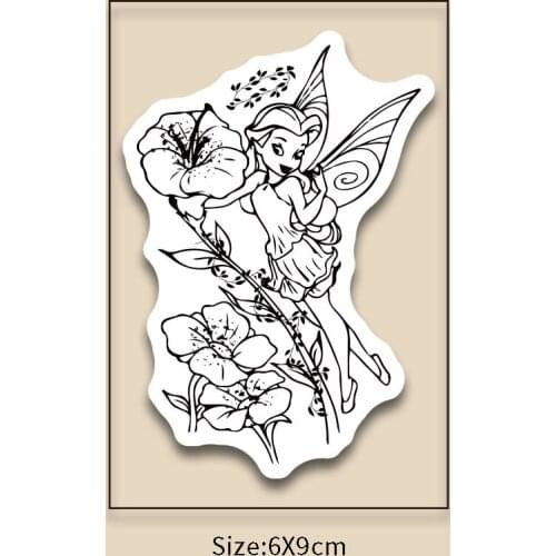 9*6CM Enchanting Fairy Transparent Clear Stamps / Silicone Seals Roller Stamp For DIY Scrapbooking Photo Album/Card Making