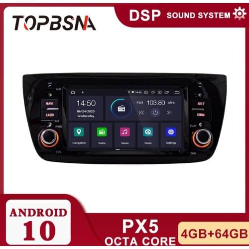 TOPBSNA Android 10 Car DVD Player for FIAT DOBLO Opel Combo Tour 2009-2015 1 Din Car Radio GPS Navigation Stereo 4G+64G WIFI DSP