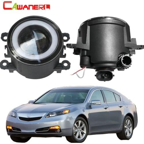 Cawanerl For Acura TL 2012 2013 2014 Car 30W LED Fog Light COB Angel Eye Daytime Running Lamp DRL H11 3000LM 12V