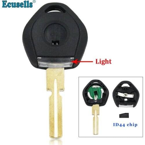 Transponder key shell case fob with ID44 PCF7935AA chip for BMW 3 5 6 7 8 series Z3 HU58 unuct blade with LED light