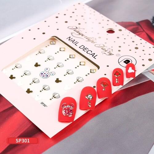 ENDRRFLLA 1psc Cute Cartoon Mouse Decals Manicure Noble Blue Water Decal Nail Art Decorations Nail Sticker Halloween Beauty