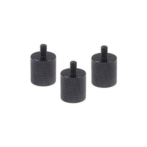 This item Adasea 3 Pack 5/8"-27 Female to 1/4"-20 Male Screw Adapter Microphone Stand Mount for Camera Stud,Black