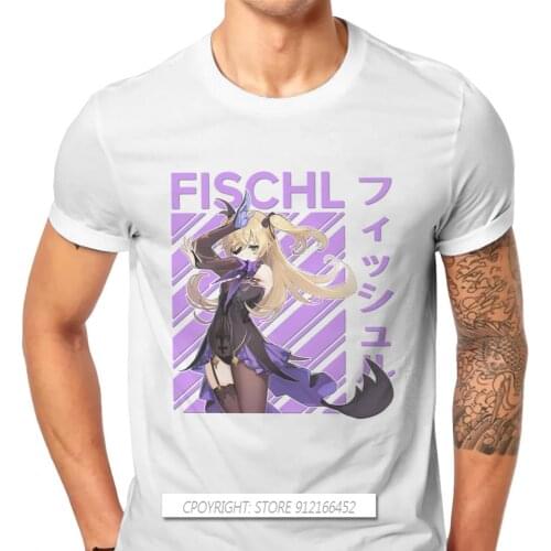 Genshin Impact Game Paimon Childe O-Neck TShirts Fischl Distinctive Mens T Shirt New Trend Tops Size XS-3XL
