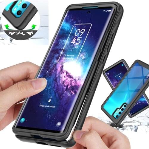 Combo Drop resistance Rugged Case For TCL 20 Pro 5G Defender Armor Shield Anti-Skid Crystal Clear Cover