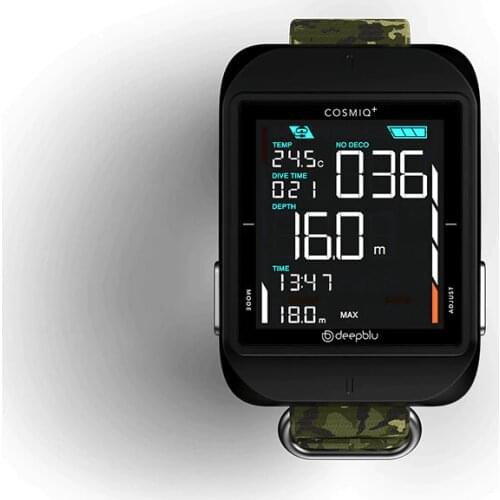 Deepblu Cosmiq+ Scuba Diving Computer Free Diving Computer Smart PPO Nitrox Tech Dive Watch 100 Meter Depth 200 Dive Log Storage