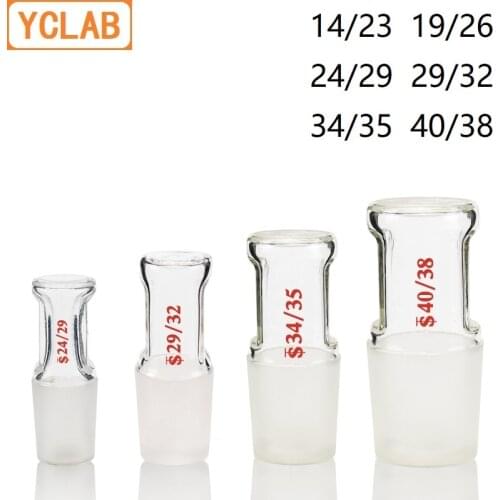 YCLAB Glass Stopper Hollow 14/23 19/26 24/29 29/32 34/35 40/38 Standard Ground Mouth Laboratory Chemistry Equipment