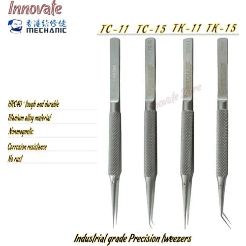 MECHANIC Maintenance Chip Tin Planting Tweezer Positioning antiskid forceps Repair Press Mesh Titanium Alloy Nonmagnetic Tweezer