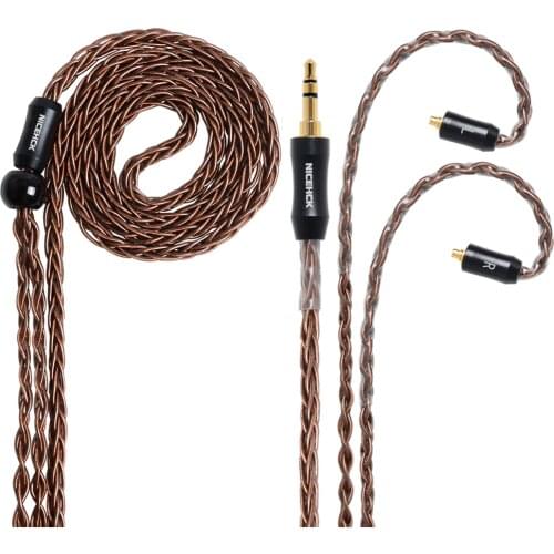 NiceHCK 8 Core High Purity Copper Cable MMCX/2Pin 3.5/2.5/4.4mm Balanced For TFZ TRNKZZSN/ZS10/ZSX CCAC10 NiceHCK /M6/F3/NX7 Pro