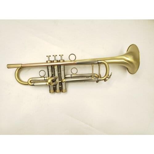 New Arrival MARGEWATE Bb Trumpet Brass Plated Professional Musical Instrument With Case Mouthpiece Free Shipping